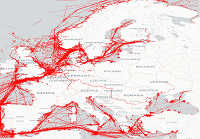 Traffic intensity of vessels in Europe- 2020-2021 - AIS data