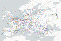 Traffic intensity of aircrafts in Europe- 2020-2021 - ADS-B data